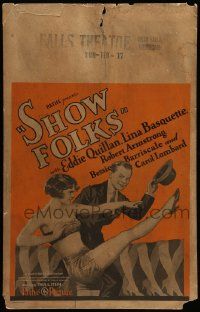 8t204 SHOW FOLKS WC '28 great image of vaudeville dancer Eddie Quillan & sexy Lina Basquette!