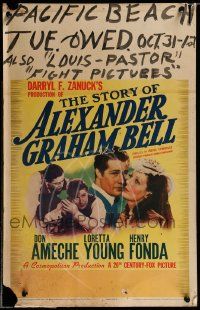 8t213 STORY OF ALEXANDER GRAHAM BELL WC '39 Don Ameche, Loretta Young, Henry Fonda