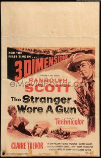 8t214 STRANGER WORE A GUN 3D WC '53 Randolph Scott for the first time in three dimensions!