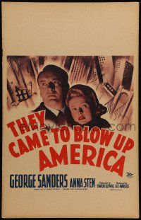 8t218 THEY CAME TO BLOW UP AMERICA WC '43 George Sanders, Anna Sten, World War II spy school!
