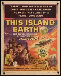8t220 THIS ISLAND EARTH WC '55 they challenged the unearthly furies of a planet gone mad!