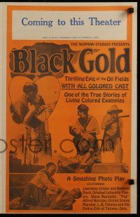 8t023 BLACK GOLD pressbook '27 exact full-size image of the 14x22 window card, lost film!