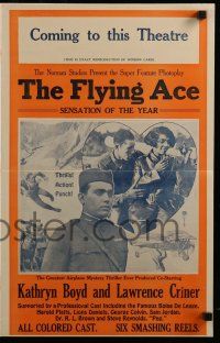 8t029 FLYING ACE pressbook '26 cool all-black aviation, greatest airplane thriller ever produced!