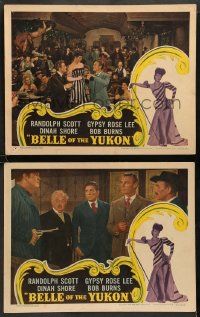 8w838 BELLE OF THE YUKON 2 LCs '44 Randolph Scott, sexy Gypsy Rose Lee & Dinah Shore!