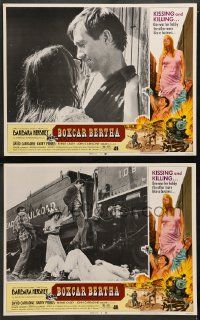 8w844 BOXCAR BERTHA 2 LCs '72 Martin Scorsese, Barbara Hershey, David Carradine!