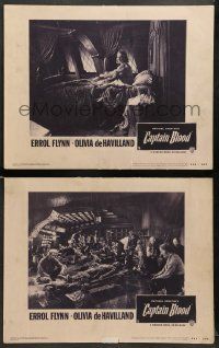 8w849 CAPTAIN BLOOD 2 LCs R51 Errol Flynn, Olivia de Havilland, Michael Curtiz classic!
