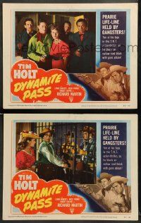 8w861 DYNAMITE PASS 2 LCs '50 Tim Holt, Richard Martin & Lynne Roberts in western action!