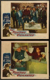 8w869 FIGHTING VIGILANTES 2 LCs '48 cowboy Lash La Rue, Al Fuzzy St. John, Jennifer Holt!