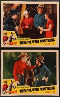 8w882 HERITAGE OF THE DESERT 2 LCs R51 Randolph Scott, Zane Grey, When the West Was Young!