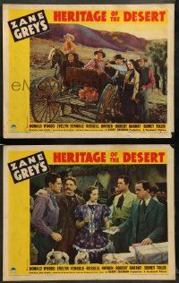 8w883 HERITAGE OF THE DESERT 2 LCs '39 Donald Woods, Evelyn Venable, Russell Hayden & Sidney Toler!