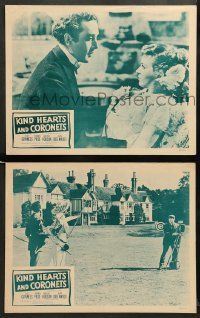 8w893 KIND HEARTS & CORONETS 2 LCs R50s great images of Dennis Price & beautiful Joan Greenwood!