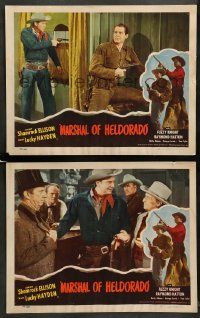 8w911 MARSHAL OF HELDORADO 2 LCs '50 James Ellison, Russell Hayden, Fuzzy Knight, George Lewis!