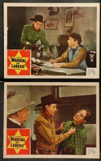 8w912 MARSHAL OF LAREDO 2 LCs '45 great images of western cowboy Wild Bill Elliot as Red Ryder!