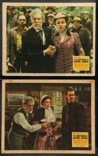 8w937 RETURN OF FRANK JAMES 2 LCs '40 outlaw Henry Fonda, Gene Tierney, Henry Hull, Fritz Lang!