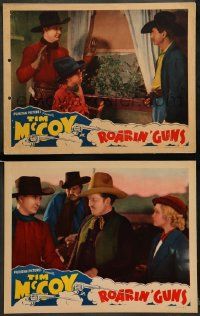 8w943 ROARIN' GUNS 2 LCs '36 cowboy hero Tim McCoy shown in several great scenes!