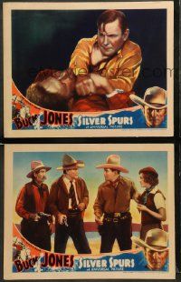 8w961 SILVER SPURS 2 LCs '36 Buck Jones, the thrill sensation of the untamed West!