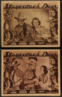 8w966 STAGECOACH DAYS 2 LCs '38 Jack Luden, Eleanor Stewart, Harry Woods, cool dog in border!