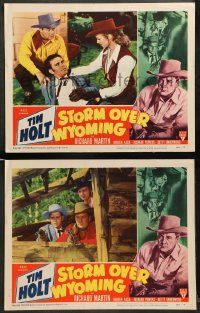 8w968 STORM OVER WYOMING 2 LCs '50 great images of Tim Holt, Richard Martin & cowgirl Noreen Nash!