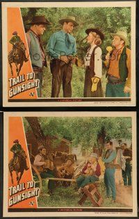 8w973 TRAIL TO GUNSIGHT 2 LCs '44 cowboy Eddie Dew & Fuzzy Knight, Ray Whitley & Maris Wrixon!