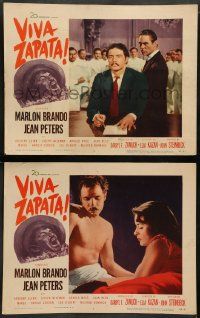 8w982 VIVA ZAPATA 2 LCs '52 Marlon Brando, sexiest Jean Peters, Wiseman, written by John Steinbeck!