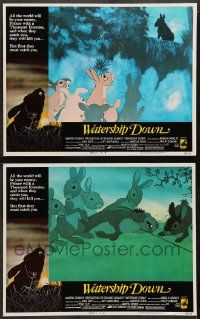 8w986 WATERSHIP DOWN 2 LCs '78 based on Richard Adams' best seller, cool bunny art!
