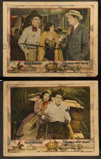 8w995 WILD WEST SHOW 2 LCs '28 great images of western cowboy Hoot Gibson, Dorothy Gulliver!