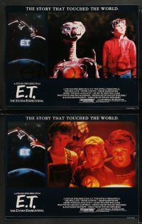 8w139 E.T. THE EXTRA TERRESTRIAL 8 English LCs R85 Drew Barrymore, Spielberg, cool Alvin art
