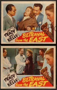 8w492 BETRAYAL FROM THE EAST 6 LCs '44 Lee Tracy in tuxedo grabs worried Nancy Kelly!