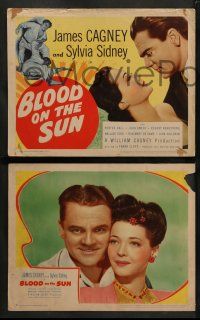 8w078 BLOOD ON THE SUN 8 LCs '45 great images of James Cagney & pretty Sylvia Sidney!