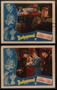 8w729 BODYGUARD 3 LCs '48 Lawrence Tierney & Priscilla Lane, cool film noir!