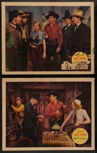 8w730 BOOTHILL BRIGADE 3 LCs '37 great images of cowboy Johnny Mack Brown, Clair Rochelle!