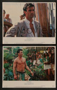 8w083 BOUNTY 8 LCs '84 images of Mel Gibson, Anthony Hopkins, Liam Neeson, Mutiny on the Bounty!