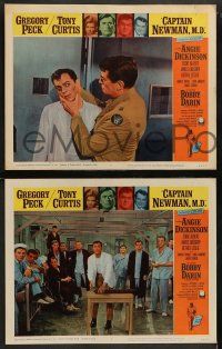 8w735 CAPTAIN NEWMAN, M.D. 3 LCs '64 Gregory Peck, Angie Dickinson, Darin, Eddie Albert!