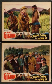 8w736 CAVALCADE OF THE WEST 3 LCs '36 great images of Hoot Gibson, Rex Lease, Marion Shilling!