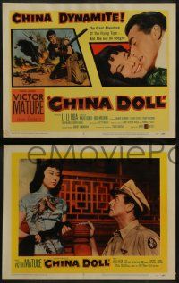 8w104 CHINA DOLL 8 LCs '58 the great adventure of Flying Tiger Victor Mature & the girl he bought!