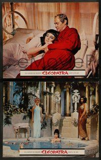 8w647 CLEOPATRA 4 roadshow LCs '63 great images of Elizabeth Taylor as Queen of the Nile!