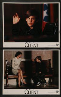 8w107 CLIENT 8 LCs '94 John Grisham novel, great images of Susan Sarandon & Tommy Lee Jones!