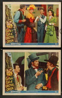 8w583 CURTAIN CALL AT CACTUS CREEK 5 LCs '50 Donald O'Connor, Gale Storm, riot on western frontier!