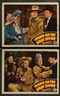 8w740 DAWN ON THE GREAT DIVIDE 3 LCs '42 cowboy Rex Bell, sexiest Mona Barie, Raymond Hatton!