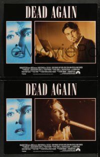 8w421 DEAD AGAIN 7 LCs '91 Kenneth Branagh candid, Andy Garcia, Derek Jacobi, Emma Thompson