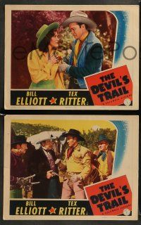 8w742 DEVIL'S TRAIL 3 LCs '42 William 'Wild Bill' Elliott, Tex Ritter, Eileen O'Hearn!