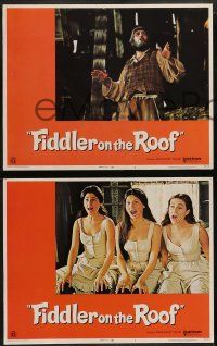 8w151 FIDDLER ON THE ROOF 8 LCs '71 great images of Topol, Norman Jewison musical!
