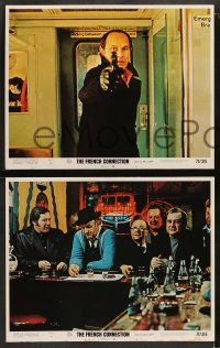 8w511 FRENCH CONNECTION 6 LCs '71 William Friedkin, Gene Hackman, Roy Scheider, Marcel Bozzuffi!