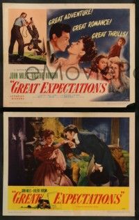 8w178 GREAT EXPECTATIONS 8 LCs '47 John Mills, Hobson, Jean Simmons, Charles Dickens, David Lean!