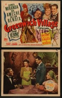 8w180 GREENWICH VILLAGE 8 LCs '44 Carmen Miranda, Cherry Blonde Vivian Blaine, Bendix, Ameche!