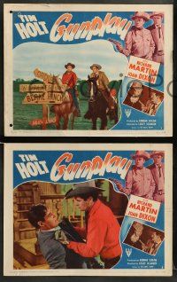 8w181 GUNPLAY 8 LCs '51 great images of pretty Joan Dixon & cowboys Tim Holt & Richard Martin!
