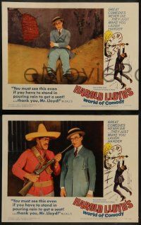 8w184 HAROLD LLOYD'S WORLD OF COMEDY 8 LCs '62 one of the great comics of all time at his best!