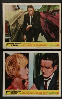 8w185 HARPER 8 LCs '66 great image of Paul Newman, Robert Wagner, Pamela Tiffin!