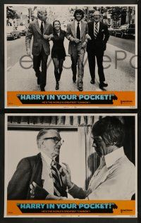 8w186 HARRY IN YOUR POCKET 8 LCs '73 James Coburn, Trish Van Devere, Michael Sarrazin, Pidgeon