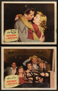 8w514 HOLIDAY IN HAVANA 6 LCs '49 images of Latin lover Desi Arnaz & sexy Mary Hatcher in Cuba!